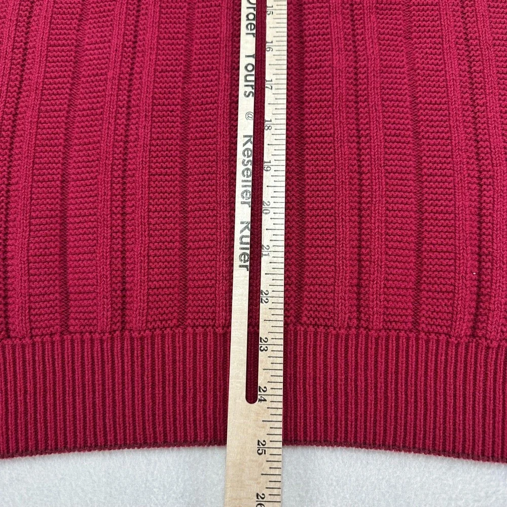 Vintage Jantzen Sweater Mens Large Red Stripe Sleeve Knit Crewneck USA 90s Gramp